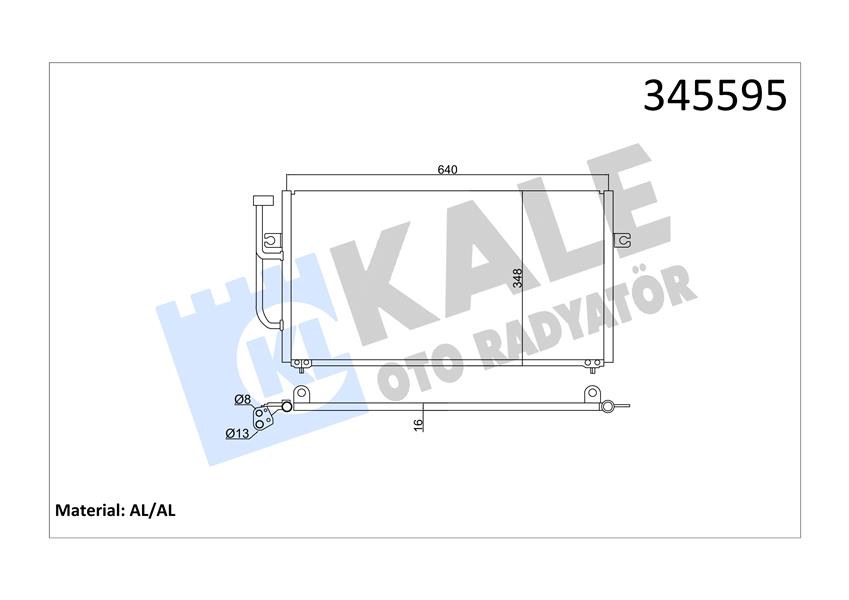 KALE OTO RADYATÖR 345595 İklimlendirme Sistemi Klima Radyatörü - VOLVO S40 I (644) uyumlu