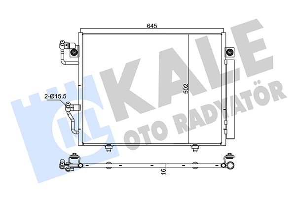 KALE OTO RADYATÖR 350630 İklimlendirme Sistemi Klima Radyatörü - MITSUBISHI PAJERO III Canvas Top (V6_W, V7_W) uyumlu