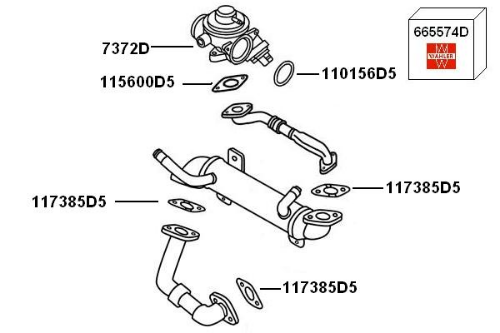 BorgWarner 7372D Motor EGR Parçaları - FORD GALAXY I (WGR) uyumlu