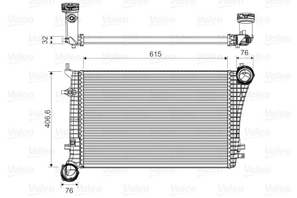 VALEO 818675 Motor Turbo Radyatörü - VW CADDY III Kasa/büyük limuzin (2KA, 2KH, 2CA, 2CH) uyumlu