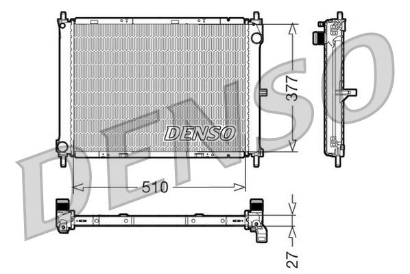 DENSO DRM46003 Soğutma Sistemi Su Soğutucu & Parçaları - RENAULT MODUS / GRAND MODUS (F/JP0_) uyumlu