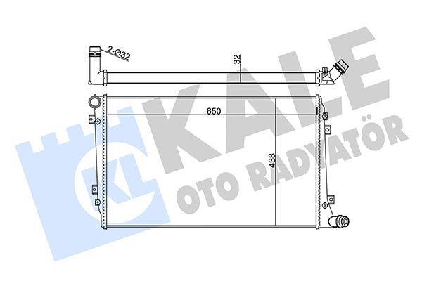 KALE OTO RADYATÖR 353600 Soğutma Sistemi Su Soğutucu & Parçaları - VW CADDY III Kasa/büyük limuzin (2KA, 2KH, 2CA, 2CH) uyumlu