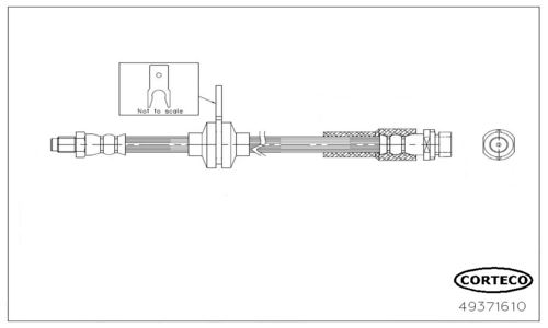 CORTECO 49371610 Fren Sistemleri Fren Hortumları - FORD C-MAX II (DXA/CB7, DXA/CEU) uyumlu
