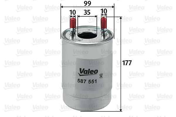VALEO 587551 Yakıt Sistemi Yakıt Filtresi - RENAULT MEGANE III Grandtour (KZ0/1) uyumlu