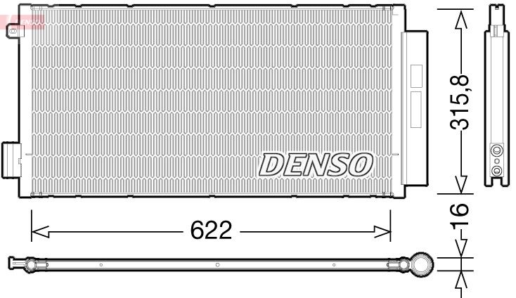 DENSO DCN09044 İklimlendirme Sistemi Klima Radyatörü - FIAT 500L (351_, 352_) uyumlu