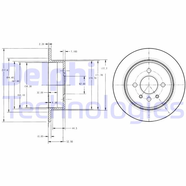DELPHI BG2202 Fren Sistemleri Fren Diski - BMW 3 (E21) uyumlu