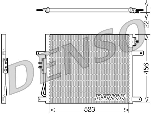 DENSO DCN06008 İklimlendirme Sistemi Klima Radyatörü - JEEP GRAND CHEROKEE II (WJ, WG) uyumlu