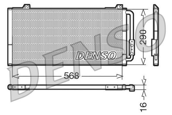 DENSO DCN24001 İklimlendirme Sistemi Klima Radyatörü - ROVER 200 II Cabrio (XW) uyumlu
