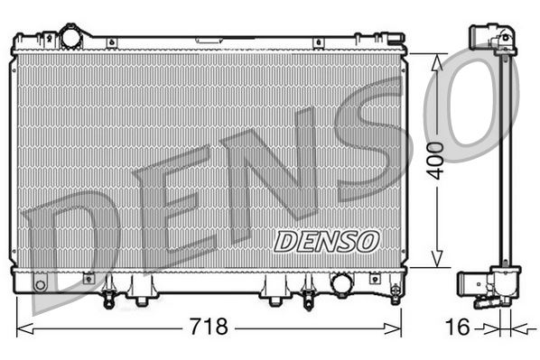 DENSO DRM51002 Soğutma Sistemi Su Soğutucu & Parçaları - LEXUS LS (_F2_) uyumlu