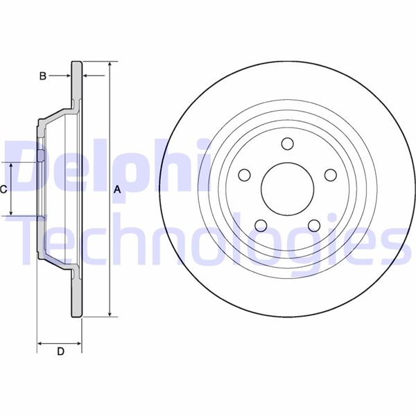 DELPHI BG4703C Fren Sistemleri Fren Diski - FORD MONDEO V Sedan (CD) uyumlu