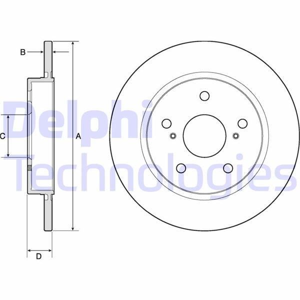 DELPHI BG4183C Fren Sistemleri Fren Diski - TOYOTA AURIS (_E15_) uyumlu