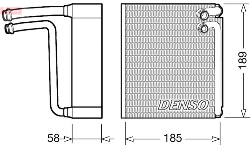 DENSO DEV09025 İklimlendirme Sistemi Evaporatör - FIAT PANDA (169_) uyumlu