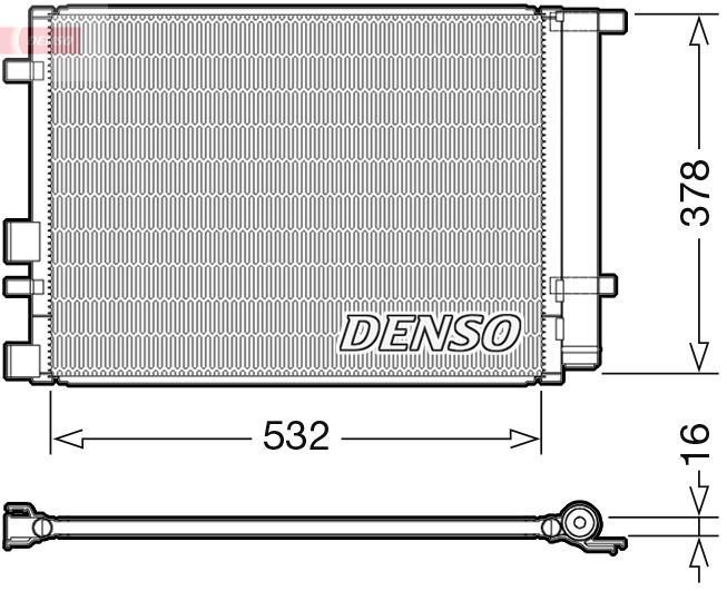 DENSO DCN41005 İklimlendirme Sistemi Klima Radyatörü - HYUNDAI i20 I (PB, PBT) uyumlu