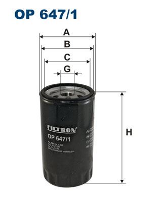 FILTRON OP 647/1 Motor Yağ Filtresi - FORD ESCORT IV (GAF, AWF, ABFT) uyumlu