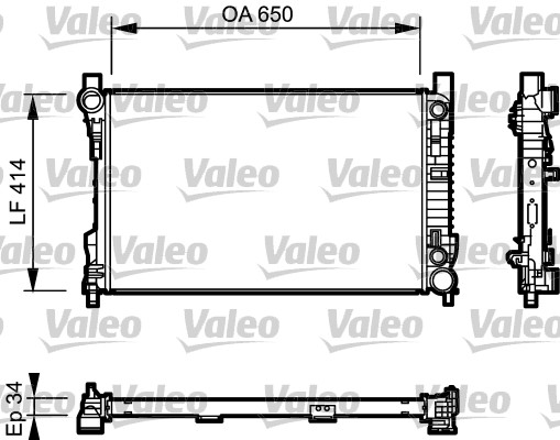 VALEO 732743 Soğutma Sistemi Su Soğutucu & Parçaları - MERCEDES-BENZ C-SERISI T-Model (S203) uyumlu
