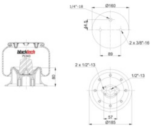 Vibracoustic RML75343CA1 Süspansiyon Sistemi Süspansiyon Körüğü