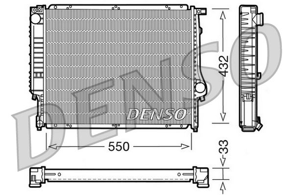 DENSO DRM05023 Soğutma Sistemi Su Soğutucu & Parçaları - BMW 3 (E30) uyumlu
