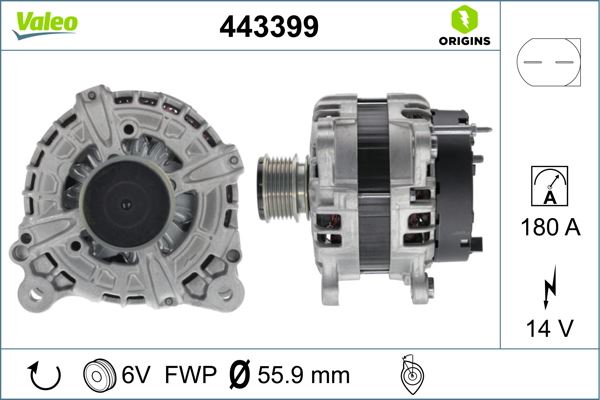 VALEO 443399 Elektrik Sistemi Alternatör - VW PASSAT B7 (362) uyumlu