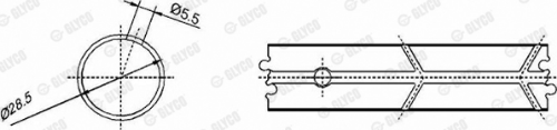 GLYCO 55-3625 SEMI Motor Piston Kolu - MERCEDES-BENZ 190 (W201) uyumlu