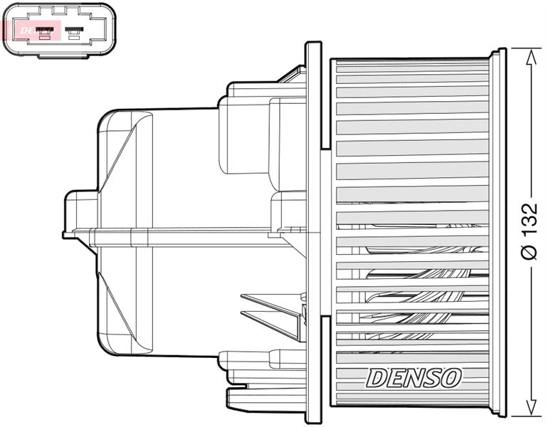 DENSO DEA33002 İklimlendirme Sistemi Fan Parçaları - VOLVO V60 I (155) uyumlu