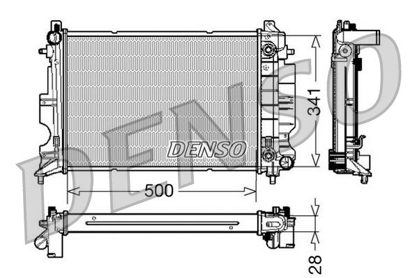 DENSO DRM25013 Soğutma Sistemi Su Soğutucu & Parçaları - SAAB 900 II Coupe uyumlu