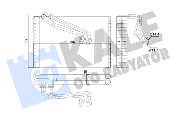 KALE OTO RADYATÖR 352975 İklimlendirme Sistemi Evaporatör - OPEL CORSA D (S07) uyumlu