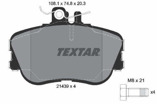 TEXTAR 2143905 Fren Sistemleri Fren Balatası - MERCEDES-BENZ C-SERISI (W202) uyumlu