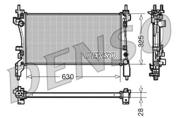 DENSO DRM09173 Soğutma Sistemi Su Soğutucu & Parçaları - FIAT FIORINO Kasa/büyük limuzin (225_) uyumlu