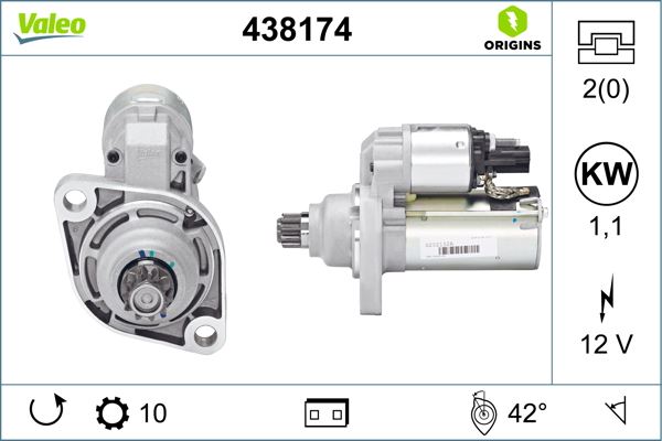 VALEO 438174 Elektrik Sistemi Marş Motoru - VW PASSAT B7 (362) uyumlu