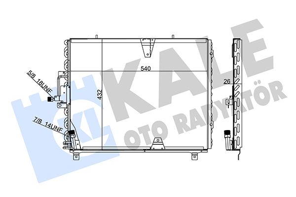 KALE OTO RADYATÖR 392700 İklimlendirme Sistemi Klima Radyatörü - MERCEDES-BENZ 124 Sedan (W124) uyumlu