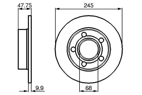BOSCH 0 986 478 888 Fren Sistemleri Fren Diski - AUDI A4 B5 (8D2) uyumlu