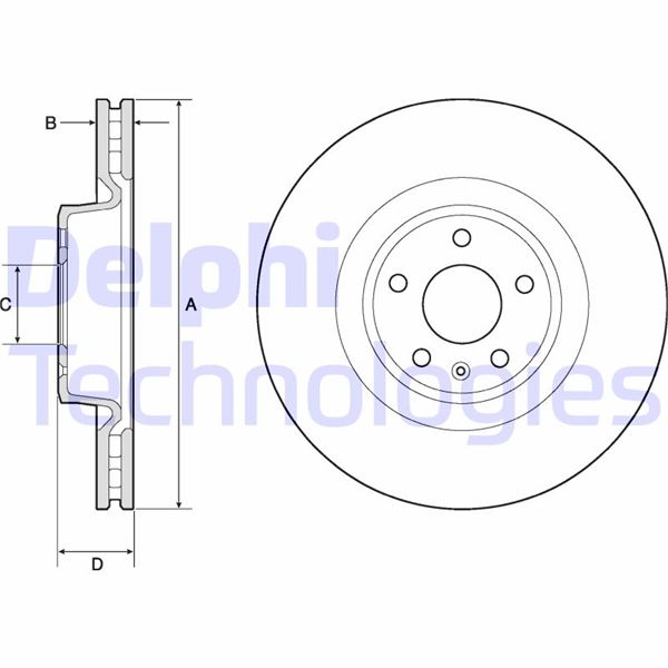 DELPHI BG9173C Fren Sistemleri Fren Diski - AUDI A6 Allroad C7 (4GH, 4GJ) uyumlu