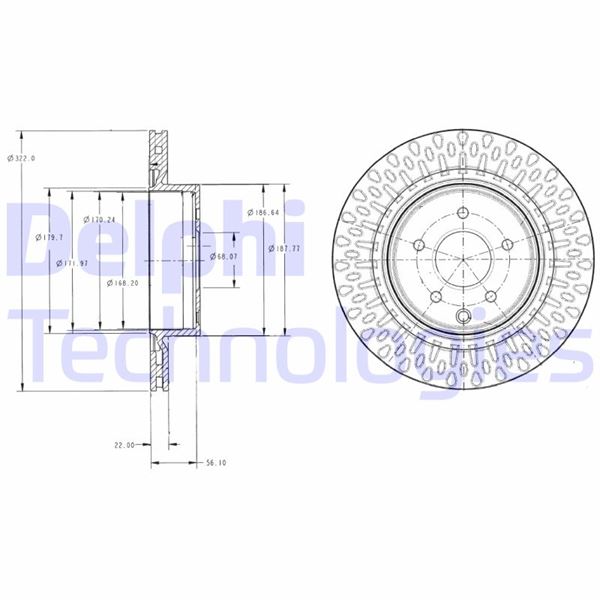 DELPHI BG4307 Fren Sistemleri Fren Diski - NISSAN 350Z Coupe (Z33) uyumlu