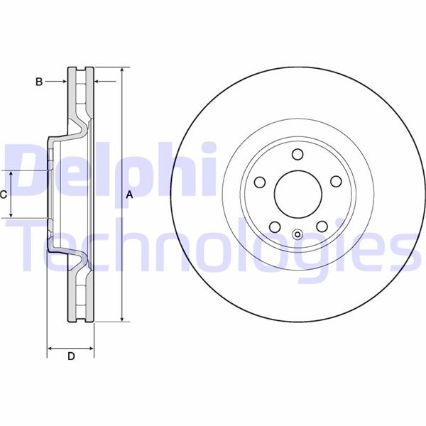 DELPHI BG9172C Fren Sistemleri Fren Diski - AUDI A6 Allroad C7 (4GH, 4GJ) uyumlu