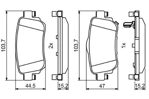 BOSCH 0 986 494 816 Fren Sistemleri Fren Balatası - NISSAN QASHQAI II (J11, J11_) uyumlu
