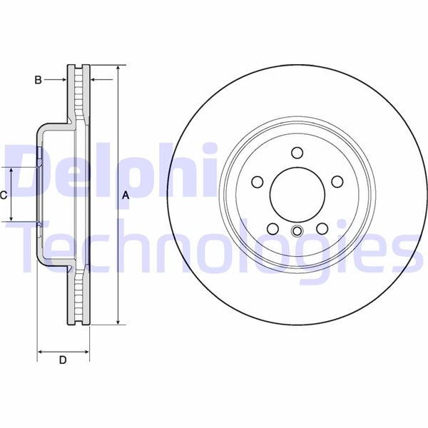 DELPHI BG9158C Fren Sistemleri Fren Diski - BMW 3 (F30, F80) uyumlu