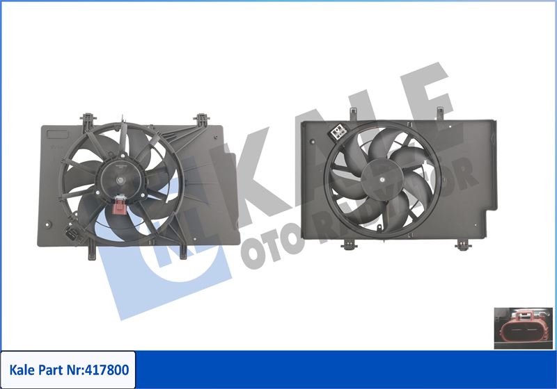 KALE OTO RADYATÖR 417800 Soğutma Sistemi Fan - FORD FIESTA VI (CB1, CCN) uyumlu