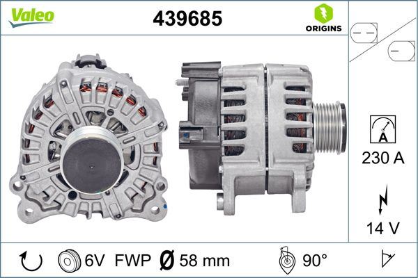 VALEO 439685 Elektrik Sistemi Alternatör - VW TOUAREG (7P5, 7P6) uyumlu