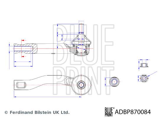 BLUE PRINT ADBP870084 Direksiyon Sistemi Mafsal - TOYOTA YARIS (_P1_) uyumlu