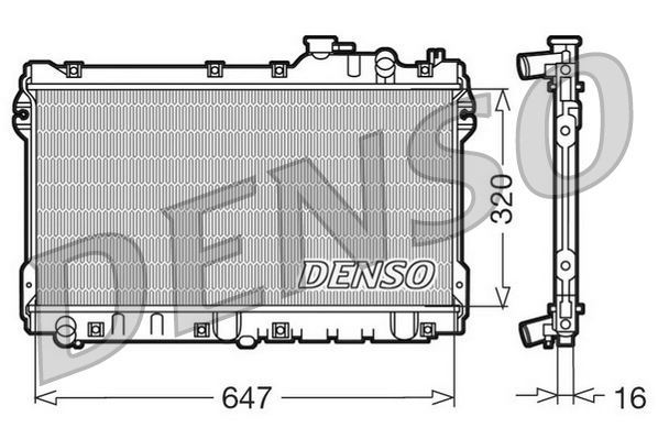 DENSO DRM44015 Soğutma Sistemi Su Soğutucu & Parçaları - MAZDA MX-5 I (NA) uyumlu