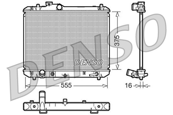 DENSO DRM47007 Soğutma Sistemi Su Soğutucu & Parçaları - SUZUKI SWIFT III (MZ, EZ) uyumlu