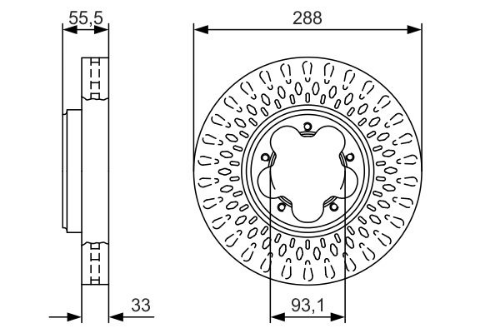 BOSCH 0 986 479 A49 Fren Sistemleri Fren Diski - FORD TOURNEO CUSTOM V362 Minibüs/Otobüs (F3) uyumlu