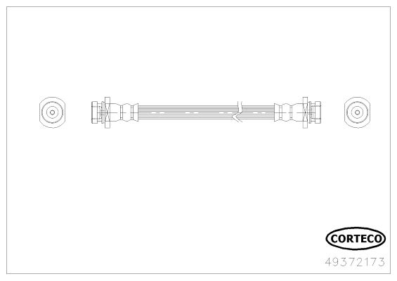 CORTECO 49372173 Fren Sistemleri Fren Hortumları - CHEVROLET SPARK (M300) uyumlu