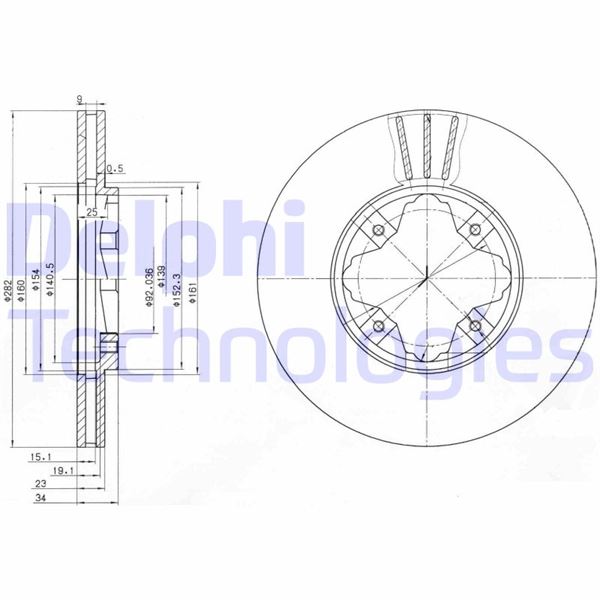 DELPHI BG2816 Fren Sistemleri Fren Diski - ROVER 600 I (RH) uyumlu