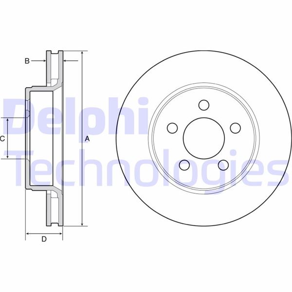 DELPHI BG4642 Fren Sistemleri Fren Diski - JEEP CHEROKEE (KK) uyumlu