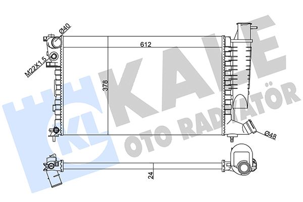 KALE OTO RADYATÖR 351810 Soğutma Sistemi Su Soğutucu & Parçaları - CITROËN ZX (N2) uyumlu