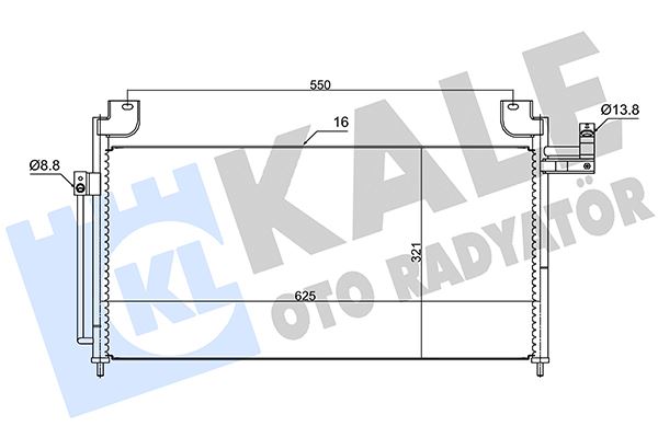 KALE OTO RADYATÖR 387700 İklimlendirme Sistemi Klima Radyatörü - MAZDA 323 S VI Sedan (BJ) uyumlu