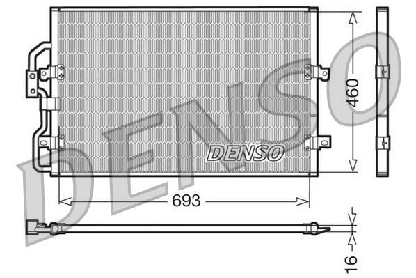 DENSO DCN07040 İklimlendirme Sistemi Klima Radyatörü - LANCIA THEMA SW (834_) uyumlu