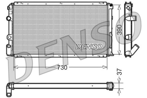 DENSO DRM23091 Soğutma Sistemi Su Soğutucu & Parçaları - RENAULT KANGOO Express (FC0/1_) uyumlu