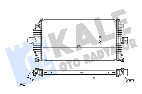 KALE OTO RADYATÖR 352280 Motor Turbo Radyatörü - RENAULT LAGUNA I Grandtour (K56_) uyumlu